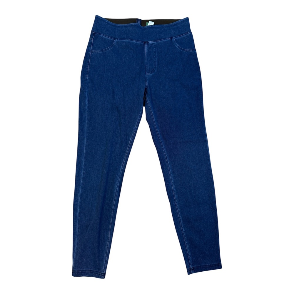 Halara Jeggings Blue L Womens Pull On High Waisted Stretch Denim Look